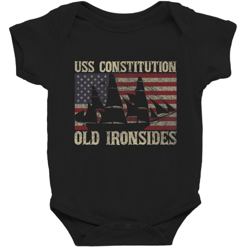 Uss Constitution Sailing Ship Usa American Flag Premium T Shirt Baby Bodysuit | Artistshot