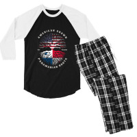 American Grown Panamanian Roots Panama Flag Men's 3/4 Sleeve Pajama Set | Artistshot