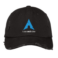 I Use Arch Btw Linux Vintage Cap | Artistshot