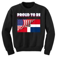 Proud To Be Dominican And American Flag July 4th T Shirt Youth Sweatshirt | Artistshot