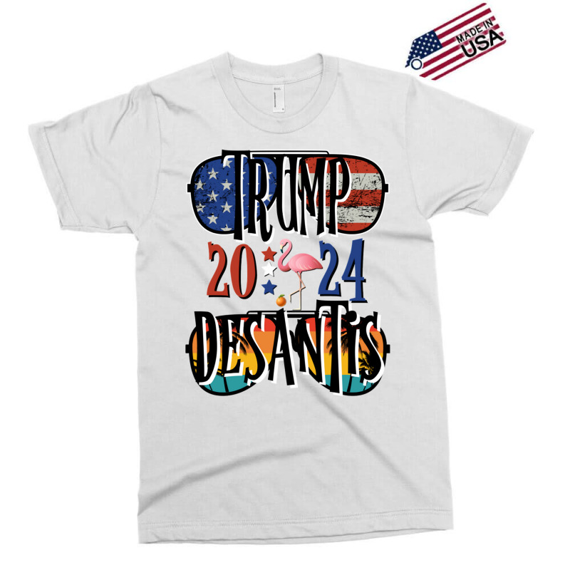 Trump Desantis 2024 Eection Merican Fag Famingo Stars 24 Puover Basic  Exclusive T-shirt | Artistshot