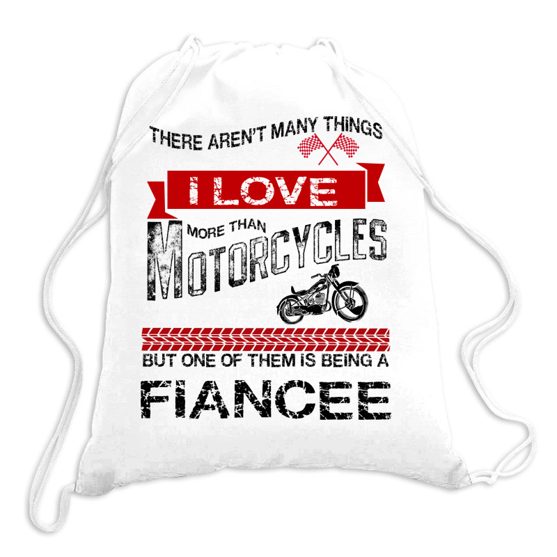 This Fiance Loves Motorcycles Drawstring Bags | Artistshot