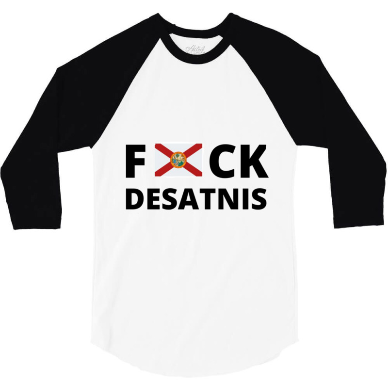 Anti Ron Desantis 3/4 Sleeve Shirt | Artistshot