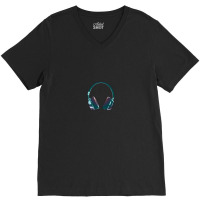 Headphone V-neck Tee | Artistshot