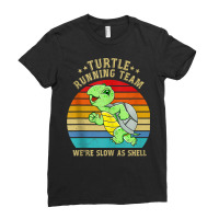 Running 365 Turtle Running Team We're Slow As Shell Funny Tank Top Ladies Fitted T-shirt | Artistshot