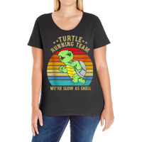 Running 365 Turtle Running Team We're Slow As Shell Funny Tank Top Ladies Curvy T-shirt | Artistshot