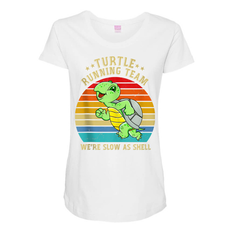 Running 365 Turtle Running Team We're Slow As Shell Funny Tank Top Maternity Scoop Neck T-shirt by cm-arts | Artistshot