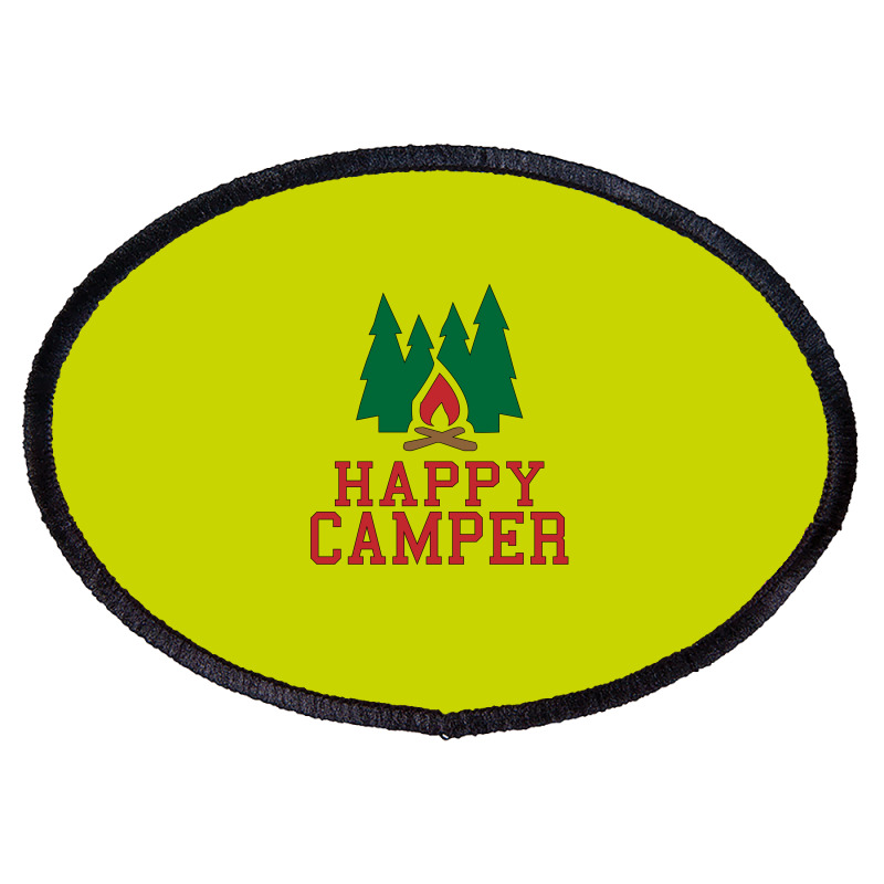 Happy Camper Oval Patch | Artistshot