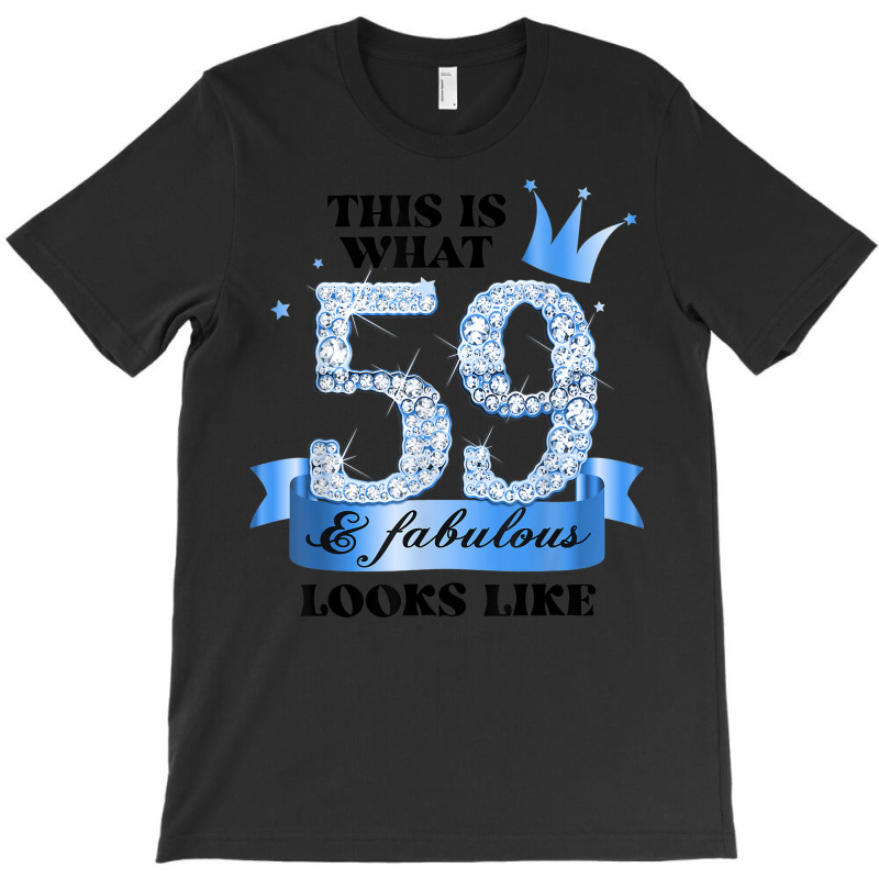 59 & Fabulous I Blue White Party Group Candid Photo Outfit T-shirt | Artistshot