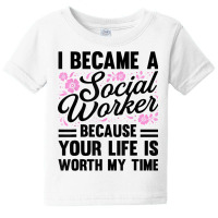 Cool Social Worker For Men Women School Hospital Health Work T Shirt Baby Tee | Artistshot