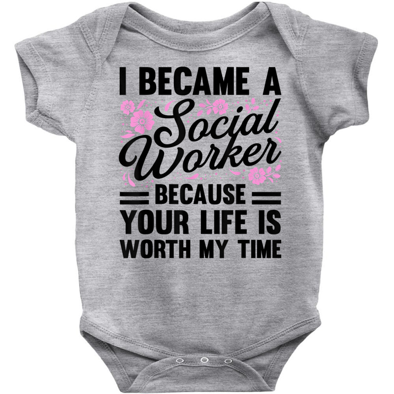 Cool Social Worker For Men Women School Hospital Health Work T Shirt Baby Bodysuit by cm-arts | Artistshot