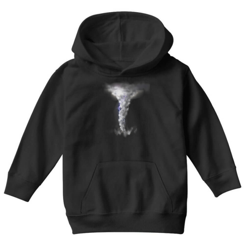 Tornado Hurricane Lightning Bolt Storm   Cloud Strikes Sky T Shirt Youth Hoodie by montistd | Artistshot