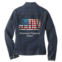 Shv Shreveport Regional Airport Ladies Denim Jacket | Artistshot