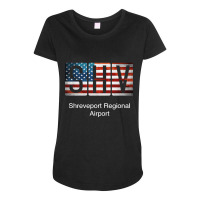 Shv Shreveport Regional Airport Maternity Scoop Neck T-shirt | Artistshot