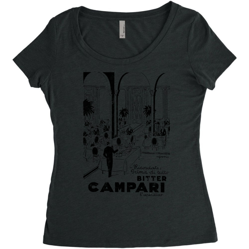 Campari - - - Distressed Style 70s Aesthetic Women's Triblend Scoop T-shirt by Kosdapen517 | Artistshot