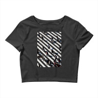 Aerial Photograph Of People Walking Across Black And White Zebra Cross Crop Top | Artistshot