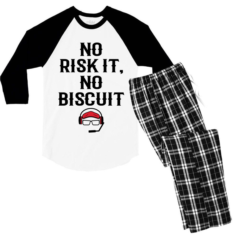 No Risk It Men's 3/4 Sleeve Pajama Set | Artistshot