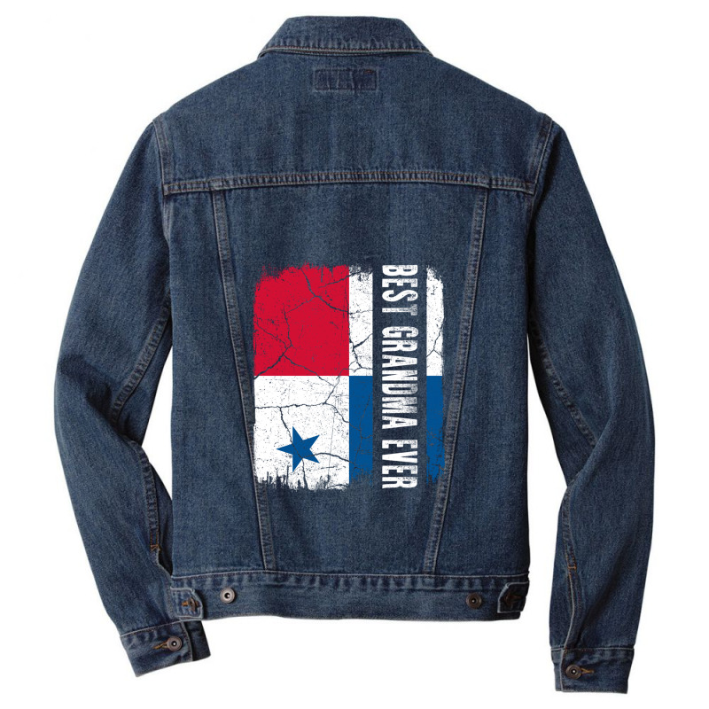 Best Panamanian Grandma Ever Panama Flag Mother's Day Men Denim Jacket by SheilaMathews | Artistshot