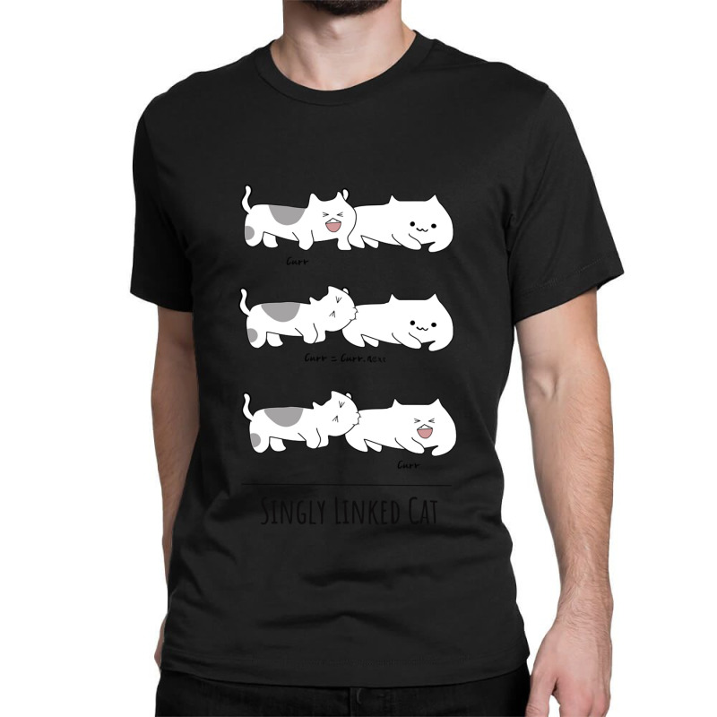 Singly Linked List Cats Biting Each Other Classic T-shirt by MONIQUEWORTH | Artistshot