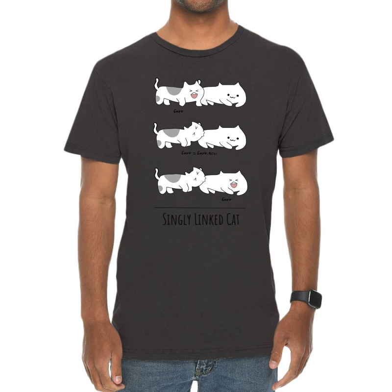 Singly Linked List Cats Biting Each Other Vintage T-Shirt by MONIQUEWORTH | Artistshot