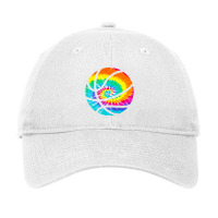 Basketball Tie Dye Rainbow Trippy Hippie Adjustable Cap | Artistshot