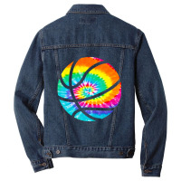 Basketball Tie Dye Rainbow Trippy Hippie Men Denim Jacket | Artistshot