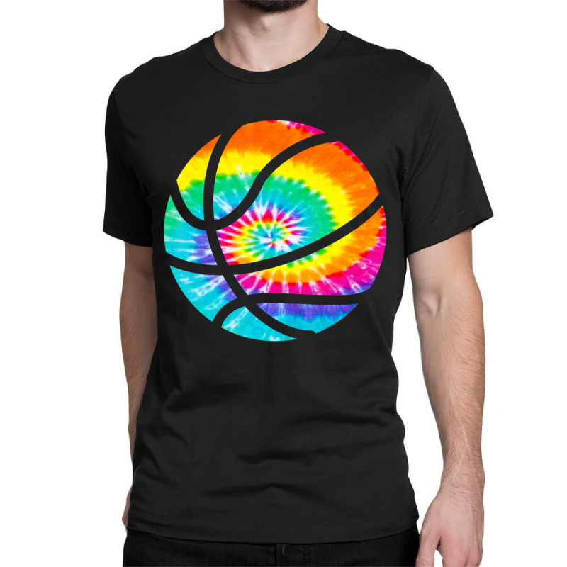 Basketball Tie Dye Rainbow Trippy Hippie Classic T-shirt by cm-arts | Artistshot