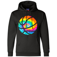 Basketball Tie Dye Rainbow Trippy Hippie Champion Hoodie | Artistshot