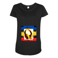 Music Headphone Maternity Scoop Neck T-shirt | Artistshot