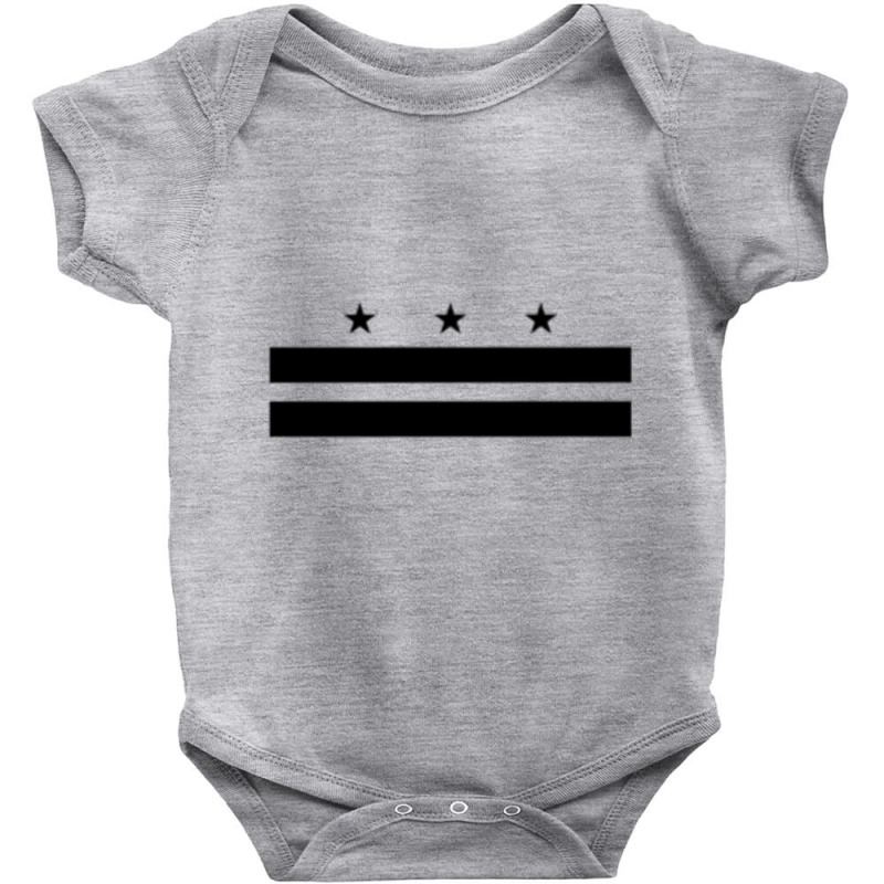 Washington Dc Flag District Of Columbia D.c. Black Premium T Shirt Baby Bodysuit by cm-arts | Artistshot