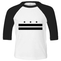 Washington Dc Flag District Of Columbia D.c. Black Premium T Shirt Toddler 3/4 Sleeve Tee | Artistshot