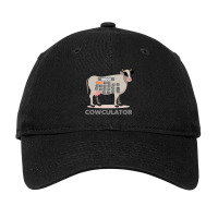 Algebra Math Calculator Funny Problem Solver Cow Moo Adjustable Cap | Artistshot