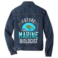 Future Marine Biologist Gift Biology Ocean Life Men Denim Jacket | Artistshot