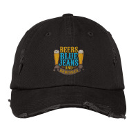 Beers Blue Jeans Bonfires Quotes Country Life Vintage Cap | Artistshot