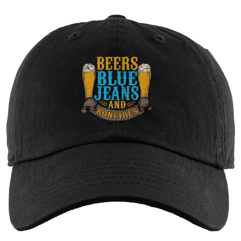 Beers Blue Jeans Bonfires Quotes Country Life Kids Cap by cm-arts | Artistshot