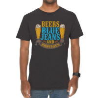 Beers Blue Jeans Bonfires Quotes Country Life Vintage T-shirt | Artistshot