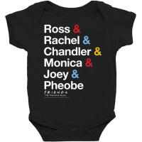 Friends All The Friends Name Stack Baby Bodysuit | Artistshot