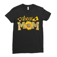 Cheer Mom Megaphone Cute Sunflower Leopard Cheetah Ladies Fitted T-shirt | Artistshot