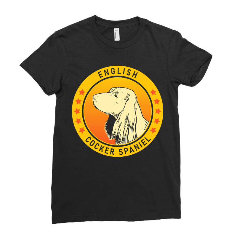 English Cocker Spaniel English Cocker Spaniel Dog Portrait Ladies Fitted T-Shirt by beaverbuck | Artistshot