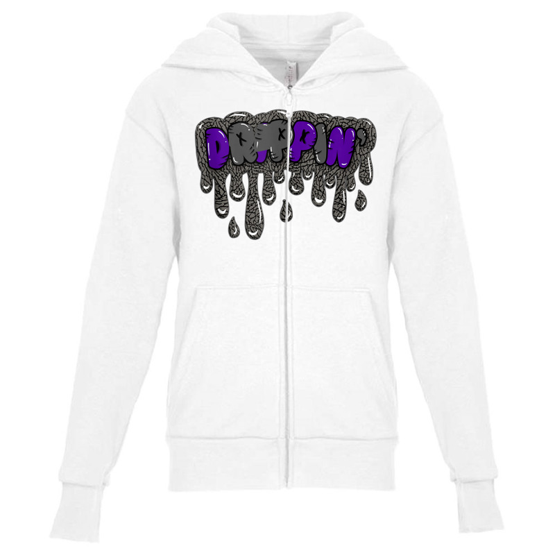 Drippin' Retro Dark Iris 3s Matching Tank Top Youth Zipper Hoodie | Artistshot