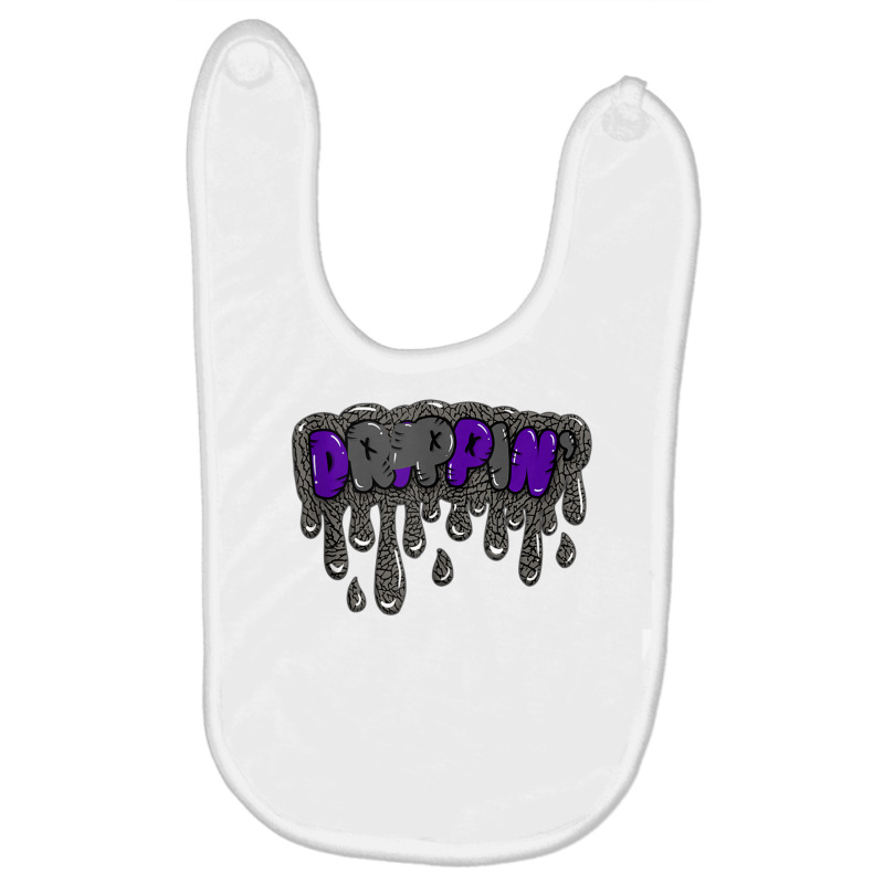 Drippin' Retro Dark Iris 3s Matching Tank Top Baby Bibs | Artistshot