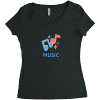 Music Minimal Abstract Art Women's Triblend Scoop T-shirt | Artistshot