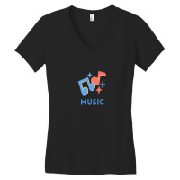 Music Minimal Abstract Art Women's V-neck T-shirt | Artistshot