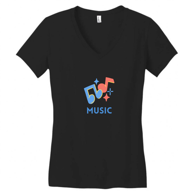 Music Minimal Abstract Art Women's V-Neck T-Shirt by RobertTaylor | Artistshot