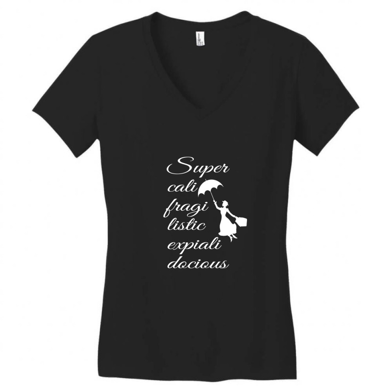 Supercalifragilisticexpialidocious - Mary Poppins Women's V-Neck T-Shirt by StephanySpeer | Artistshot