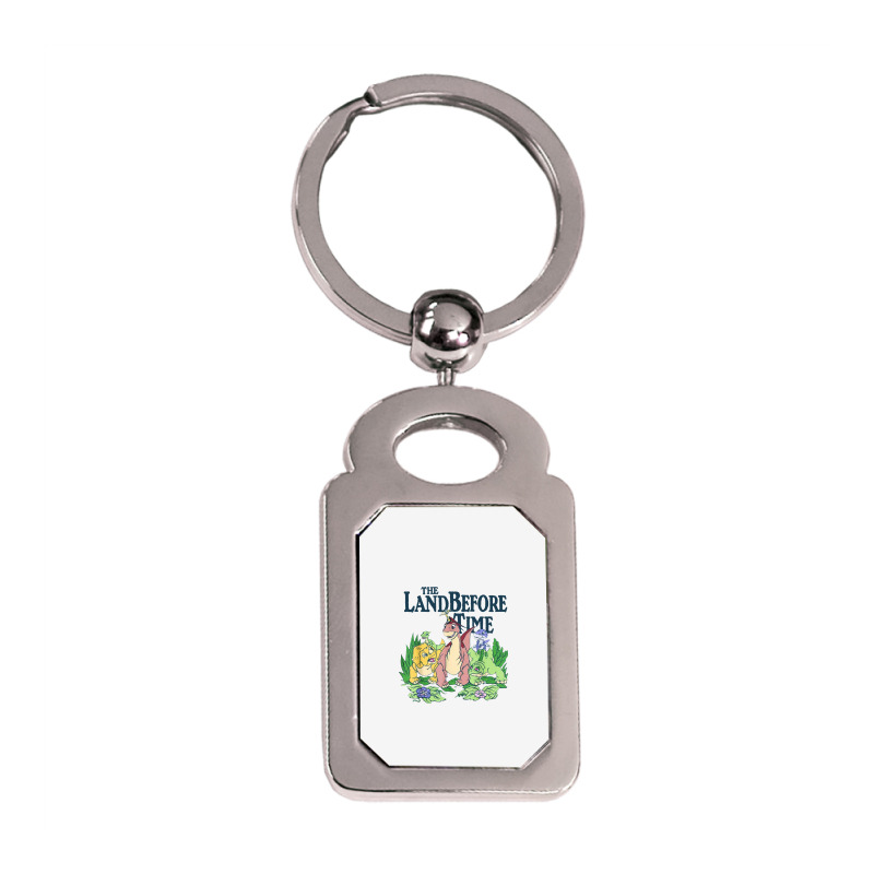 Land Before Time Silver Rectangle Keychain | Artistshot