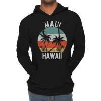 Maui Shirt Hawaii Retro Sunset Palm Trees Hawaiian Island Premium T Sh Lightweight Hoodie | Artistshot