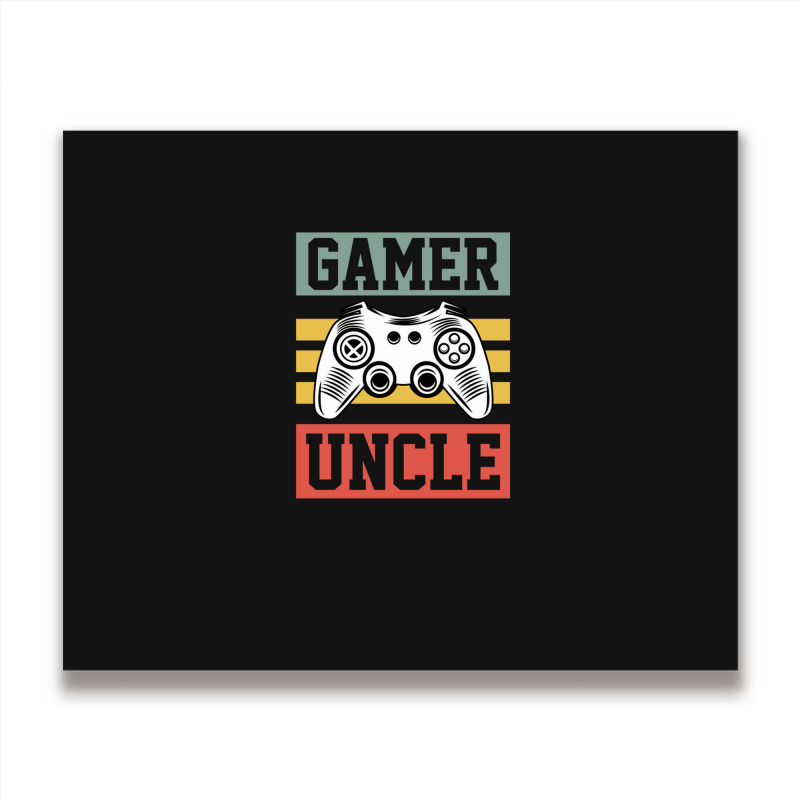 Gamer Uncle Retro Video Game Controller Cool Gamer Gifts For Men Boys  Metal Print Horizontal | Artistshot