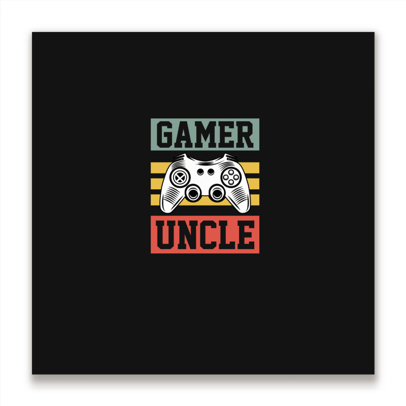 Gamer Uncle Retro Video Game Controller Cool Gamer Gifts For Men Boys  Metal Print Square | Artistshot