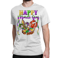 Happy Mardi Gras Fleur De Lis King Cake Crawfish Classic T-shirt | Artistshot